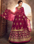 Pure Dola Jacquard Rani Pink Dress Suit Lehenga Bottom