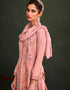 Pink Pant style Suit Pure Maslin Salwar Kameez in Embroidery, Digital Print & Lace Work Closure View