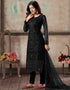 Black Net Pant Suit Closure View