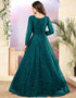 Maroon Net Anarkali Anarkali Closure View