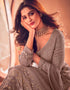 Grey Lehenga style Suit Semi-Stitched Suits Salwar Kameez in Embroidery, Sequins & Lace Work Closure View