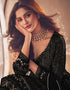 Black Lehenga style Suit Semi-Stitched Suits Salwar Kameez in Embroidery, Sequins & Lace Work Closure View