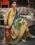 Beige Pant style Suit Pure Silk Salwar Kameez in Embroidery, Digital Print & Lace Work Closure View