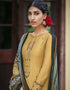 Yellow Pant style Suit Pure Silk Salwar Kameez in Embroidery, Digital Print & Lace Work Closure View