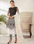 Black Heavy Butterfly Net Pant Pakistani Suit