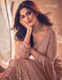 Rose Brown Anarkali style Dress Real Georgette Salwar Kameez in Embroidery, Sequins and Lace Work Closure View