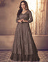 saddle Lehenga style Suit Faux Georgette Salwar Kameez in Embroidery, Sequins & Lace Work