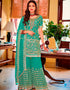 Sky Blue Sharara style Suit Faux Georgette Salwar Kameez in Embroidery, Sequins & Lace Work