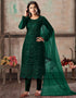 Green Net Pant Salwar Suits