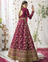 Imperial Purple Lehenga style Salwar Suit Butterfly Net Salwar Kameez in Embroidery, Sequins & Lace Work Closure View