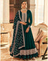 Green Anarkali style Anarkali Semi-Stitched Suits Salwar Kameez in Heavy Sequins Embroidery & Lace Work
