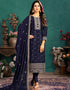 Blue Silk Churidar Suit