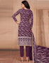 Purple Pant style Salwar Suit Butterfly Net Salwar Kameez in Heavy Sequins Embroidery & Lace Work Closure View