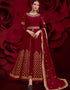 Maroon Pure Georgette Anarkali Pant