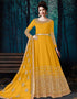 Yellow Pure Georgette Anarkali Suit