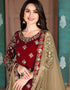 Maroon Art Silk Palazzo Dress Closure View
