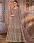 Brown Net Anarkali Suit