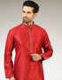 Maroon Kurta Jacquard Silk Brocade Chudidaar Closure View