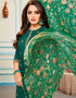 Green Chanderi Cotton Chudidar Salwar Suits Closure View