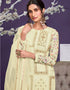 Ligth Yellow Alizeh Georgette Pant Straight Closure View