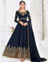Royal Blue Myanmar Georgette Pant Anarkali