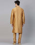 Gold Kurta Dupion Silk Chudidaar Closure View