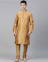 Gold Kurta Dupion Silk Chudidaar