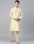 Cream Kurta Dupion Silk Chudidaar