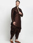 Brown Kurta Dupion Silk Dhoti