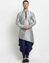 Grey Kurta Dupion Silk Dhoti