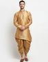 Gold Kurta Dupion Silk Dhoti