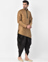 Copper Gold Kurta Dupion Silk Dhoti Closure View
