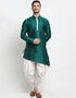 Green Kurta Dupion Silk Dhoti