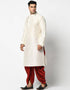 Off White Kurta Dupion Silk Dhoti