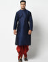 Blue Kurta Dupion Silk Dhoti