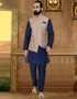 Navy Blue Kurta Silk Chudiddar