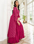 Pink Sharara style Suit Semi-Stitched Suits Salwar Kameez in Embroidery, Sequins & Lace Work Closure View