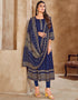 Blue Heavy 14 Kg Rayon Anarkali Gown