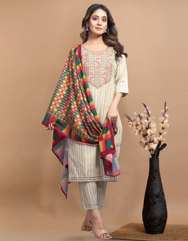 White Rock Pure Khadi Cotton Pant Straight