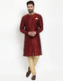 Maroon Kurta Banarasi Dhupion Silk Chudidaar