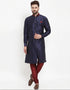 Navy Blue Kurta Banarasi Dhupion Silk Chudidaar