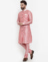 Light Pink Kurta Banarasi Dhupion Silk Chudidaar Closure View