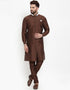 Coffee Kurta Banarasi Dhupion Silk Chudidaar