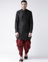 Black Kurta Art Dupion Dhoti
