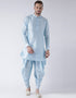 Sky Blue Kurta Art Dupion Dhoti