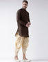 Coffee Kurta Art Dupion Dhoti Closure View