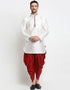 White Kurta Art Dupion Dhoti