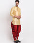 Gold Kurta Art Dupion Dhoti Closure View