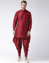 Maroon Kurta Art Dupion Dhoti