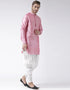 Light Pink Kurta Art Dupion Dhoti Closure View